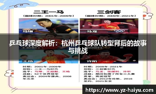 乒乓球深度解析：杭州乒乓球队转型背后的故事与挑战