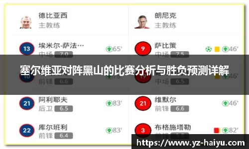 塞尔维亚对阵黑山的比赛分析与胜负预测详解