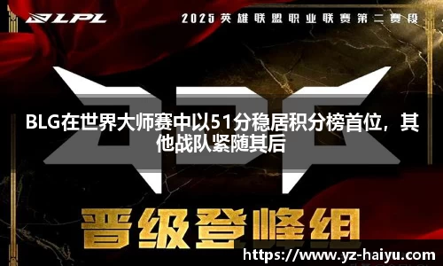BLG在世界大师赛中以51分稳居积分榜首位，其他战队紧随其后